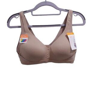 NEW Warners Comfort Wireless Lightly Lined T-Shirt Bra Tan Size S RA2231A